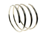 Coil Three Spring 5mm Sterling Silver Bangle - Essentially Silver Jewelry