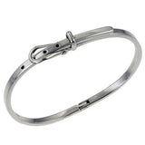 Buckle Catch Sterling Silver Bangle