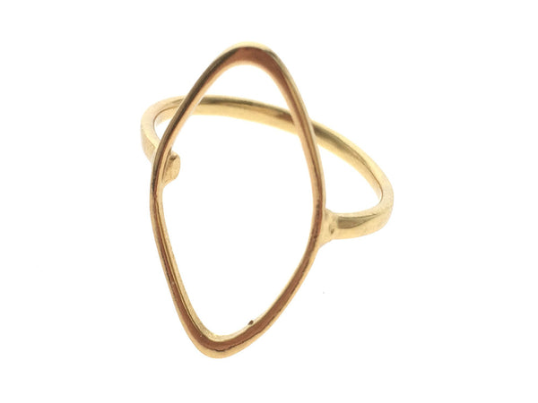 Gold Plated, .925 Sterling Silver Ring - Arc midi