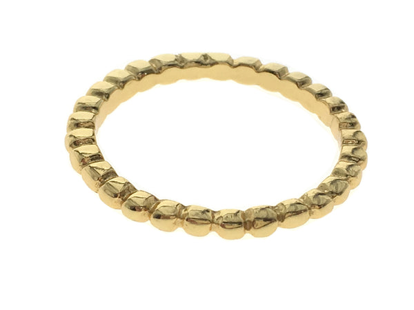 Gold Plated Ball Chain Sterling Silver Band