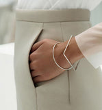 Square 3mm Plain Sterling Silver Bangle - Essentially Silver Jewelry
