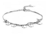 Dainty Pendant Tassel Sterling Silver Bracele - Essentially Silver Jewelry