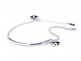 Dainty Sterling Silver Bar Chain Bracelet - Essentially Silver Jewelry