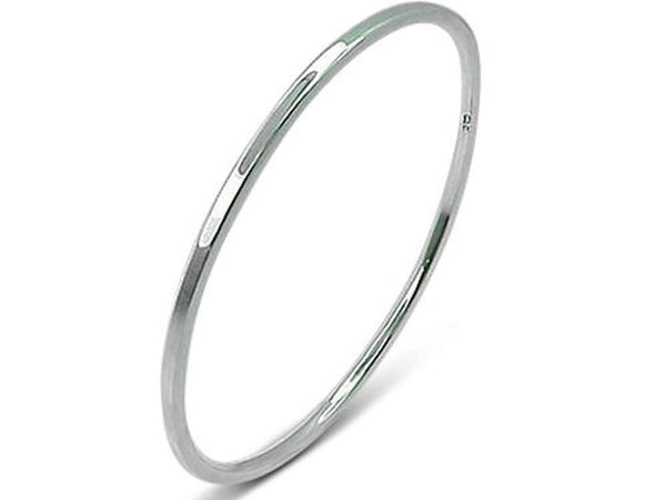 Square Edged 2.5 mm Sterling Silver Bangle - Essentially Silver Jewelry