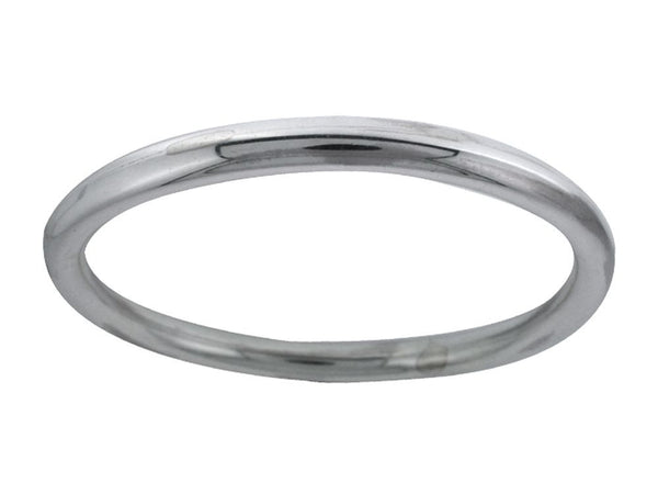 Golf 6mm Oval Plain Sterling Silver Bangle - Essentially Silver Jewelry