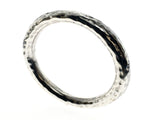 Beaten 10mm Round Sterling Silver Bangle - Essentially Silver Jewelry