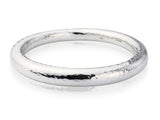Beaten 10mm Round Sterling Silver Bangle - Essentially Silver Jewelry