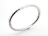Beaten Oval 5mm Sterling Silver .925 Bangle - Essentially Silver Jewelry
