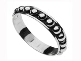 Ball Studded Cast Sterling Silver Bangle - Essentially Silver Jewelry