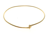 Gold Plated Knotted Sterling Silver Bangle