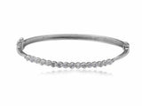 Cubic Zirconia Sterling Silver Bangle - Essentially Silver Jewelry