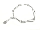 Double Layered Ball Sterling Silver Bracelet