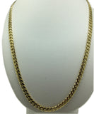 9ct Gold Round Flat Curb Chain (20")