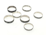 Oxidised Mini Sterling Silver Ring - Different designs - Essentially Silver Jewelry