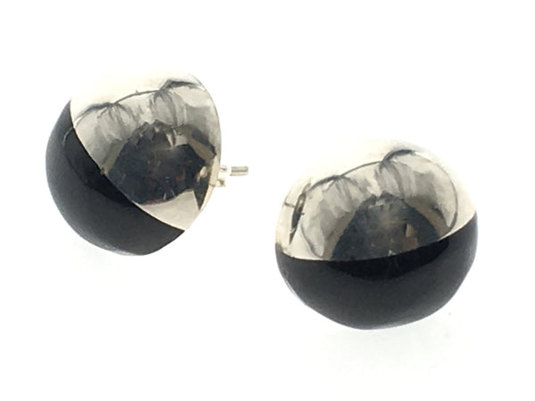 Onyx .925 Sterling Silver Stud Earrings - Essentially Silver Jewelry