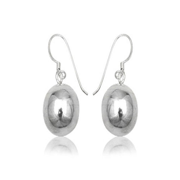 Ball Drop 14mm .925 Sterling Silver Earrings - Essentially Silver Jewelry