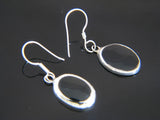 Onyx Oval .925 Sterling Silver Framed Earring - Essentially Silver Jewelry