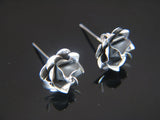 Rose Oxidised 11mm Sterling Silver Stud - Essentially Silver Jewelry