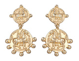 Fashion Gold Coin Drop Earrings