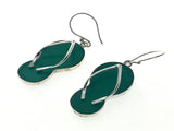 Turquoise Thongs .925 Sterling Silver Earrings - Essentially Silver Jewelry