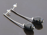 Onyx Faceted .925 Sterling Silver Drop Earring - Essentially Silver Jewelry