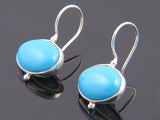 Turquoise Oval .925 Sterling Silver Earrings - Essentially Silver Jewelry