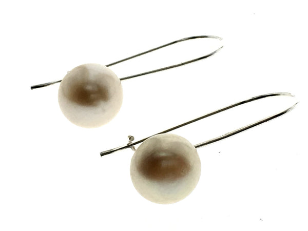 Pearl Sterling Silver Drop Earrings - Essentially Silver Jewelry