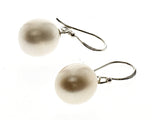 Pearl 10mm sterling silver drop earring - Essentially Silver Jewelry