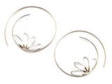 Flower Spiral Sterling Silver Earrings - Essentially Silver Jewelry