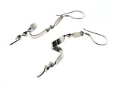 Jagged Twisted .925 Sterling Silver Earrings - Essentially Silver Jewelry