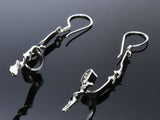 Jagged Twisted .925 Sterling Silver Earrings - Essentially Silver Jewelry