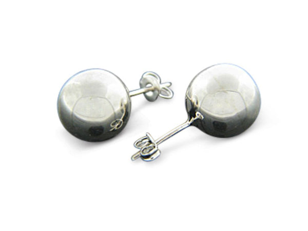 Ball 10mm Stud Sterling Silver Earrings - Essentially Silver Jewelry