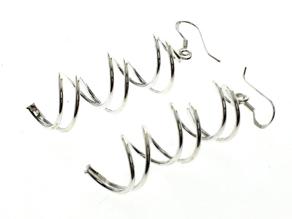 Swirl Silver Dangle Sterling Silver Earring - Essentially Silver Jewelry