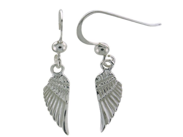Angel Wing Sterling Silver Earrings - Essentially Silver Jewelry