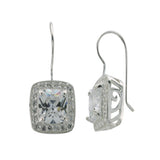 Cubic Zirconia Encrusted Centre .925 Sterling Silver Earring - Essentially Silver Jewelry
