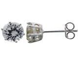Cubic Zirconia 7mm Sterling Silver Studs - Essentially Silver Jewelry