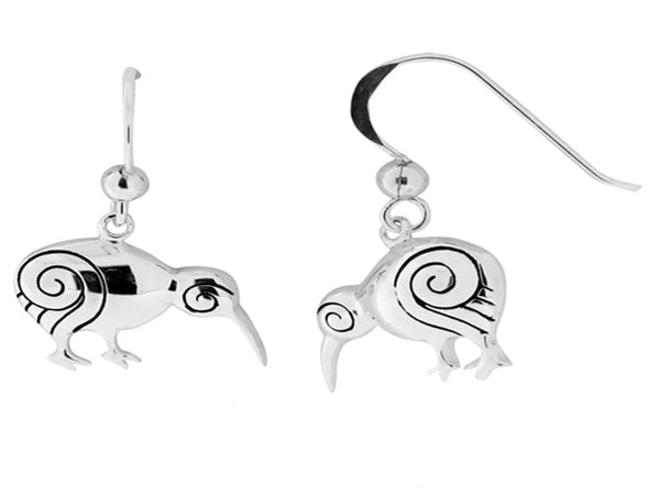 Koru Kiwi Sterling Silver Earring - Essentially Silver Jewelry