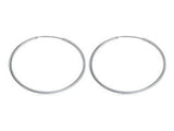 Hoop 2mm Length 40mm Sterling Silver Earrings - Essentially Silver Jewelry