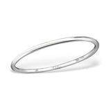 Plain Half wire 1mm Sterling Silver Band