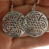 Celtic Large Sterling Silver Style Earrings