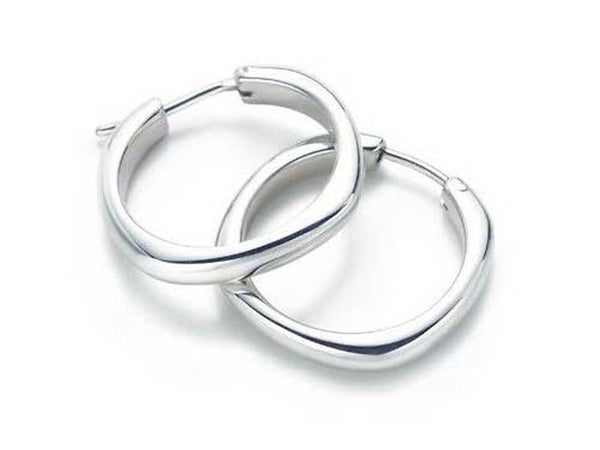Squared Hoop Earrings - Essentially Silver Jewelry