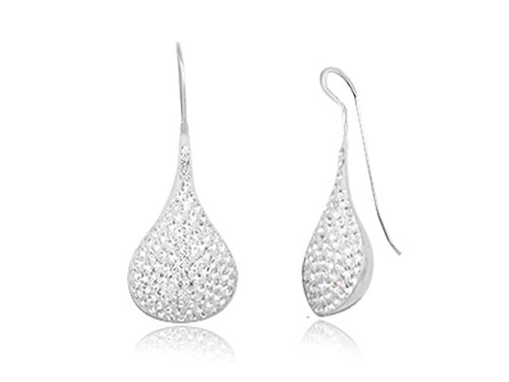 Crystal Teardrop .925 Sterling Silver Earring - Essentially Silver Jewelry