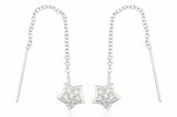 Star Cubic Zirconia Sterling Silver Earrings