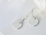 Round Sterling Silver Disc Earrings