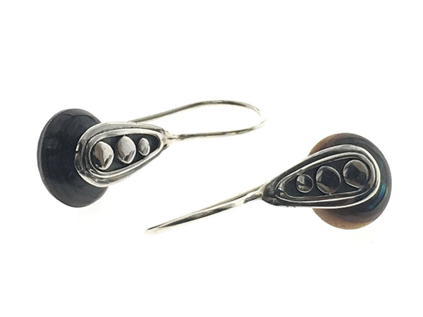 Paua Shell Drop Sterling Silver Earring - Essentially Silver Jewelry