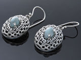 Larimar Stone .925 Sterling Silver Earrings - Essentially Silver Jewelry