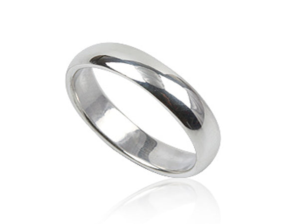 Plain Half Moon 5mm Sterling Silver Band - Essentially Silver Jewelry