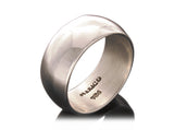 Plain 8mm Half Moon Sterling Silver Band - Essentially Silver Jewelry