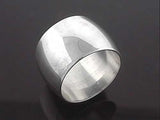 Plain Half Moon 14mm Sterling Silver Band - Essentially Silver Jewelry