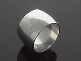 Plain Half Moon 15mm Sterling Silver Band - Essentially Silver Jewelry